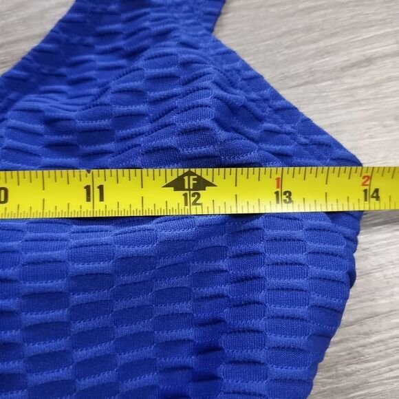 Aqua Green Textured One Piece Swimsuit Size Small Blue NWT - Picture 11 of 15